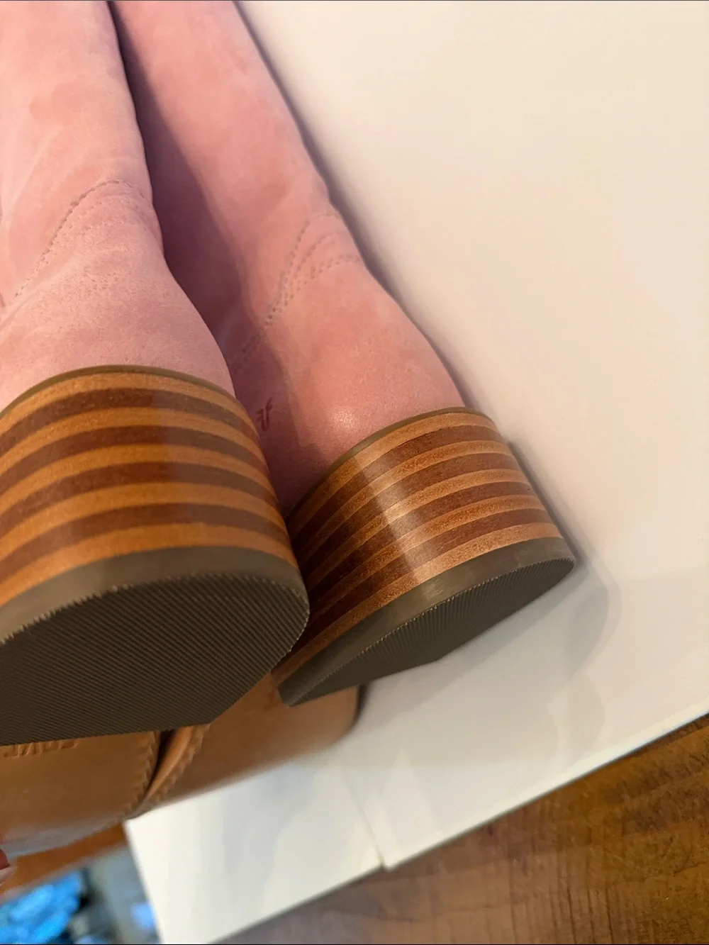 NEW FRYE Campus 14L Boots in Pink Sz: 9.5 Genuine Leather Tall Boots $498